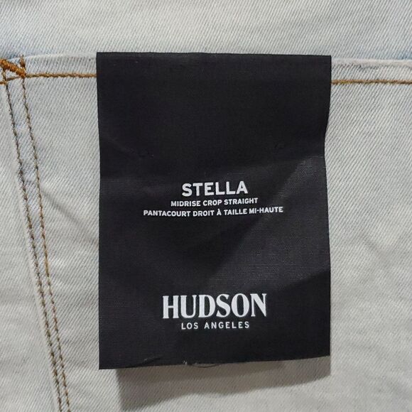 Hudson Stella Mid Rise Crop Straight Jeans in Light Wash Size 29 - Picture 10 of 15